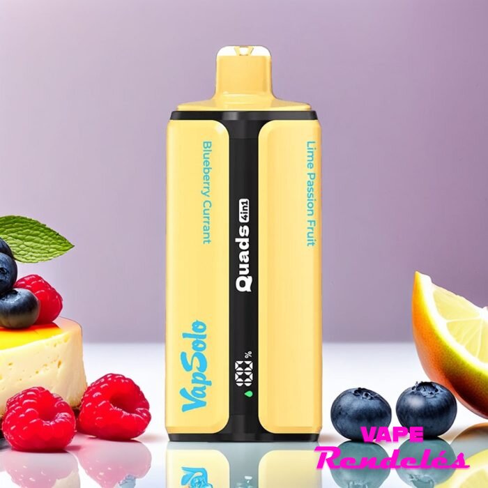 VapSolo Quads 80000 – Blueberry Currant & Cheese Cake & Blackberry Red Raspberry & Lime Passion Fruit 2%