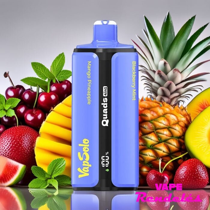 VapSolo Quads 80000 – Mango Pineapple & Blue Razz Cherry & Watermelon Cherry & Blackberry Mint 2%
