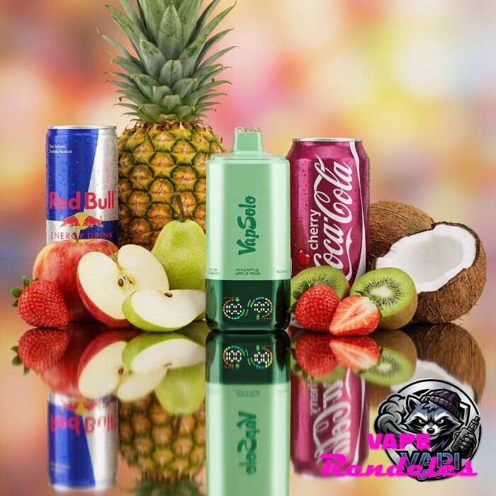 VapSolo 180K Sixer – Pineapple Apple Pear & Red Bull & Cherry Cola & Solo#1 & Strawberry Kiwi & Sex On The Beach 5%