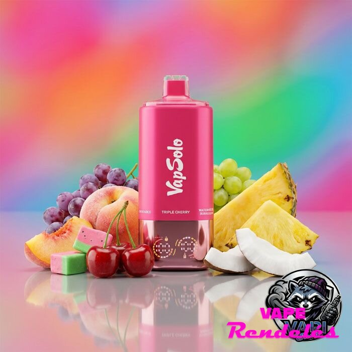 VapSolo 180K Sixer – Triple Cherry & Watermelon Bubblegum & Juicy Peach Ice & Grapefruit Refresher & Love 66 & Coco Loco 5%